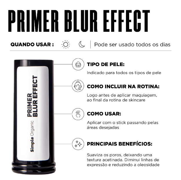 imagem de benefícios primer blur effect