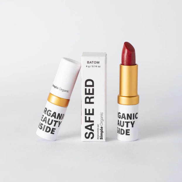 batom sem metais pesados simple organic